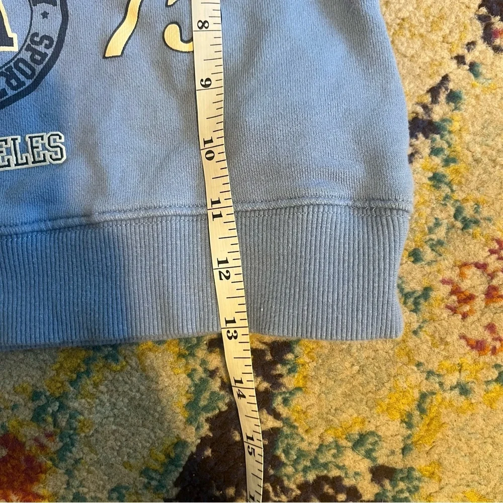 Zara Blue California Kids cropped Hoodie size 8-9